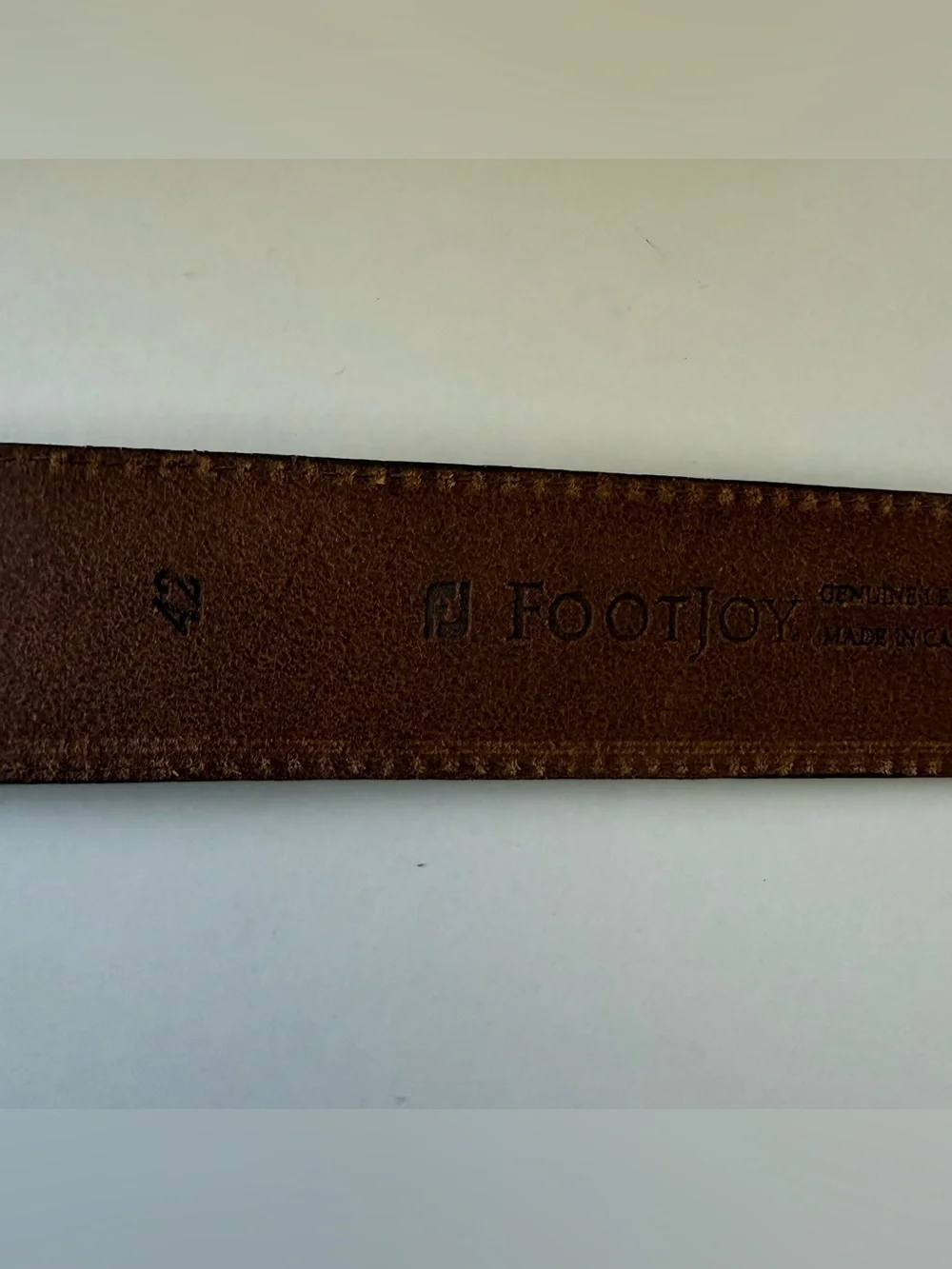 FootJoy Brown Leather Belt with Silver Tone Hardware Size 42 69318